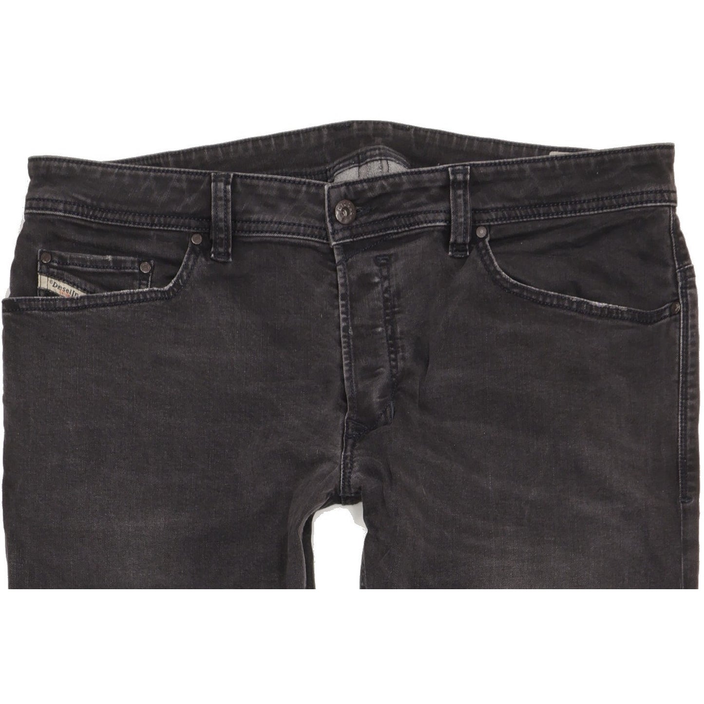 Diesel Safado Men Black Straight Slim Stretch Jeans W37 L35