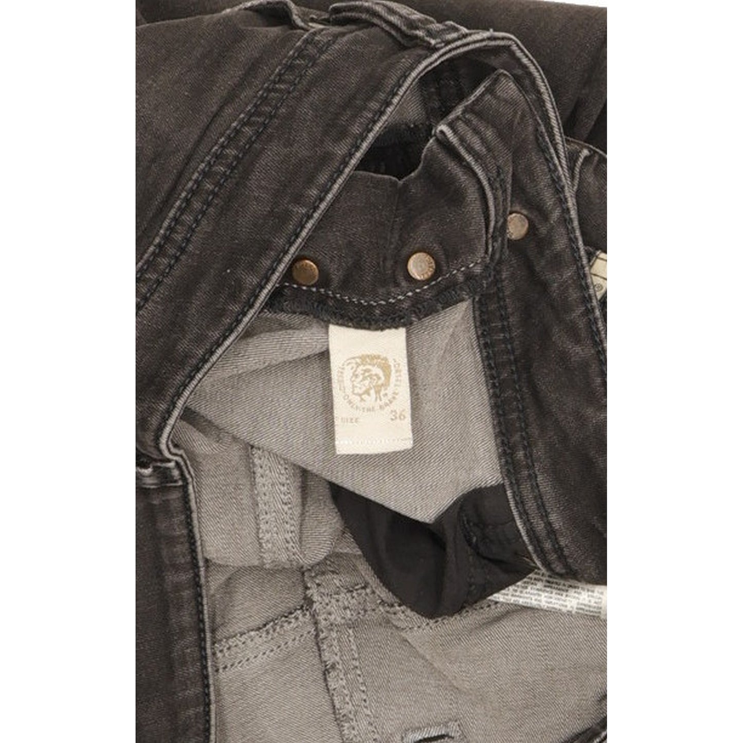 Diesel Safado Men Black Straight Slim Stretch Jeans W37 L35