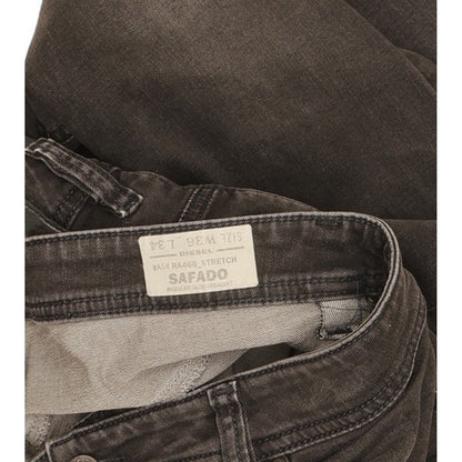 Diesel Safado Men Black Straight Slim Stretch Jeans W37 L35