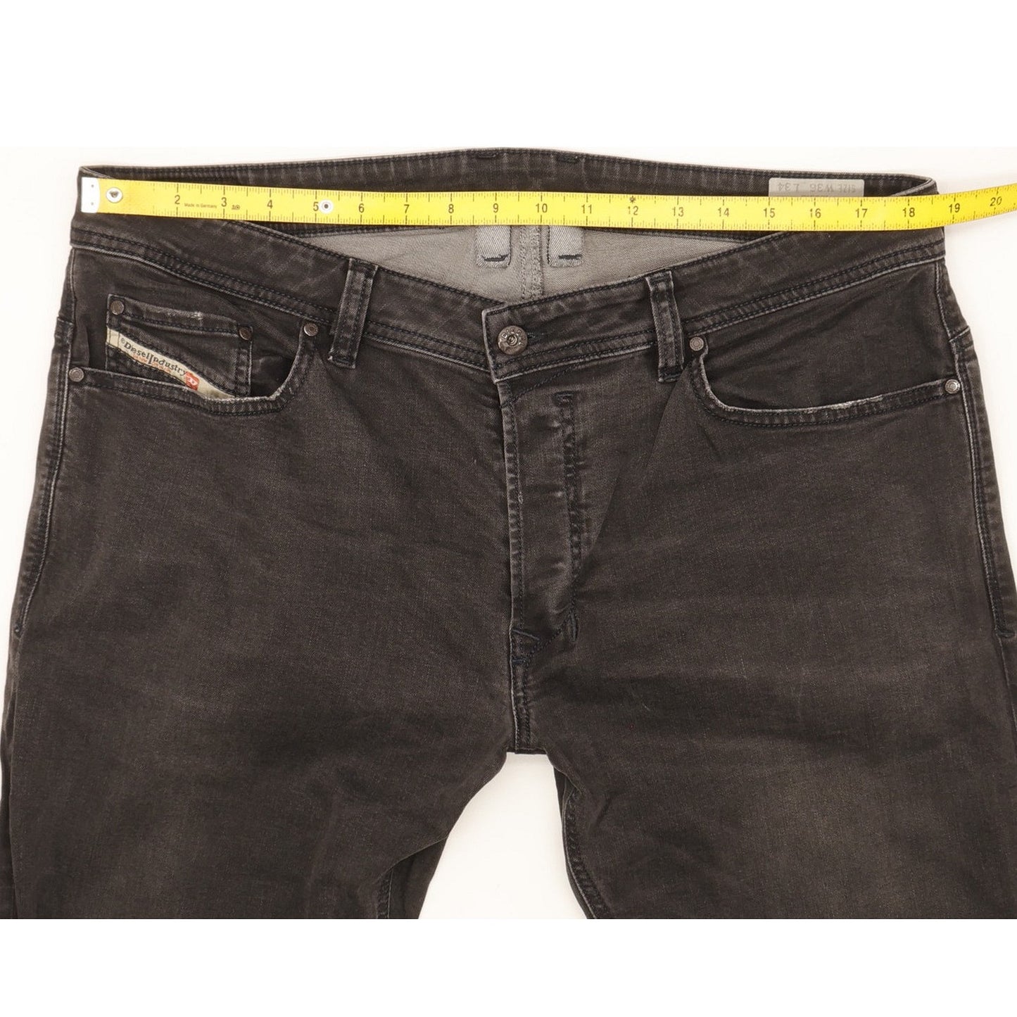 Diesel Safado Men Black Straight Slim Stretch Jeans W37 L35
