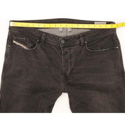 Diesel Safado Men Black Straight Slim Stretch Jeans W37 L35