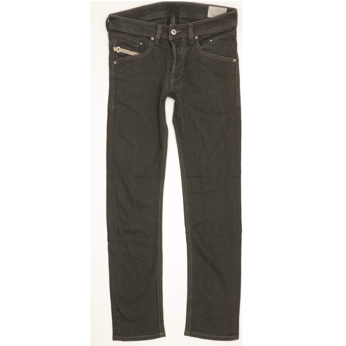 Diesel Belther Men Black Tapered Slim Stretch Jeans W27 L29