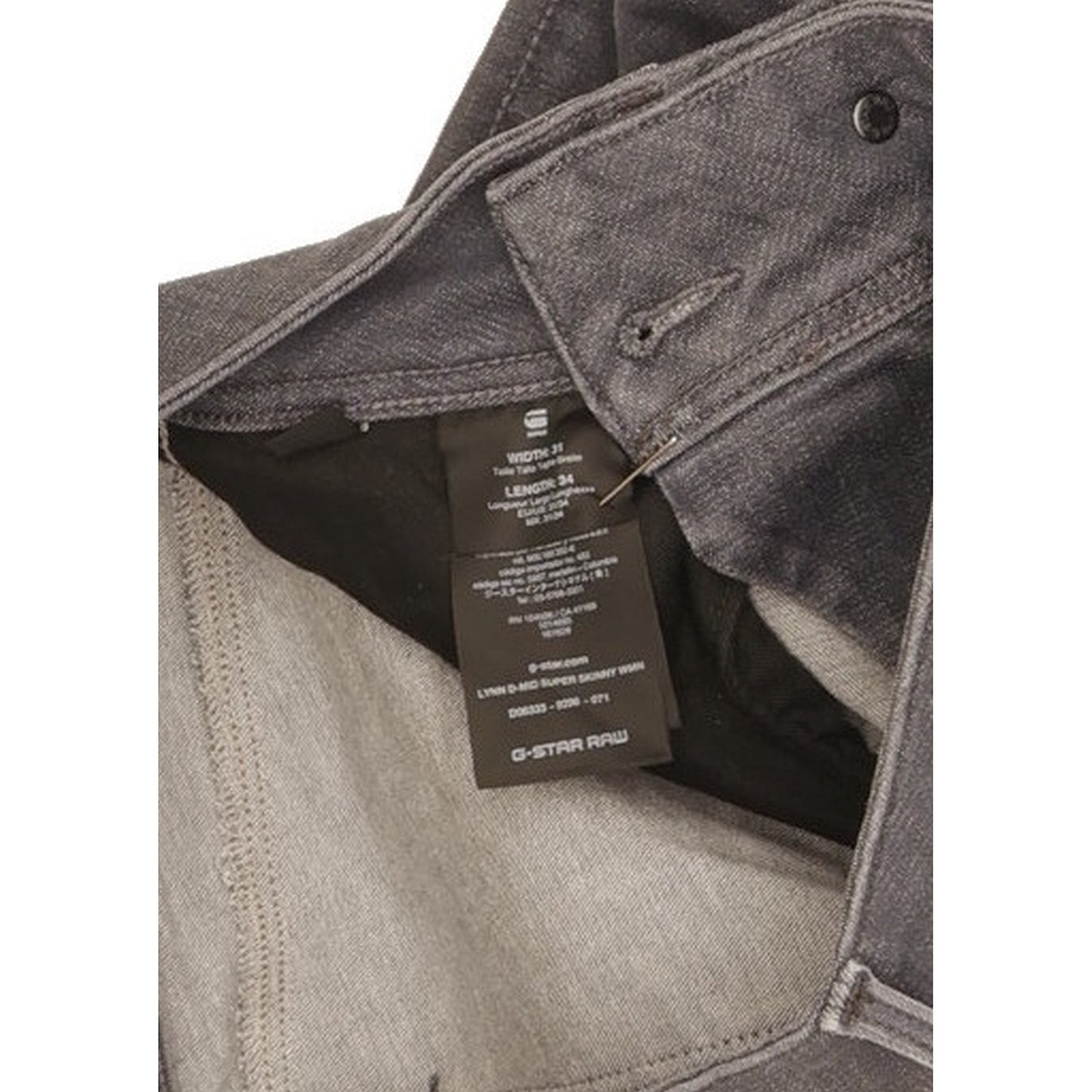 G-Star Lynn Women Grey Skinny Slim Stretch Jeans W31 L33