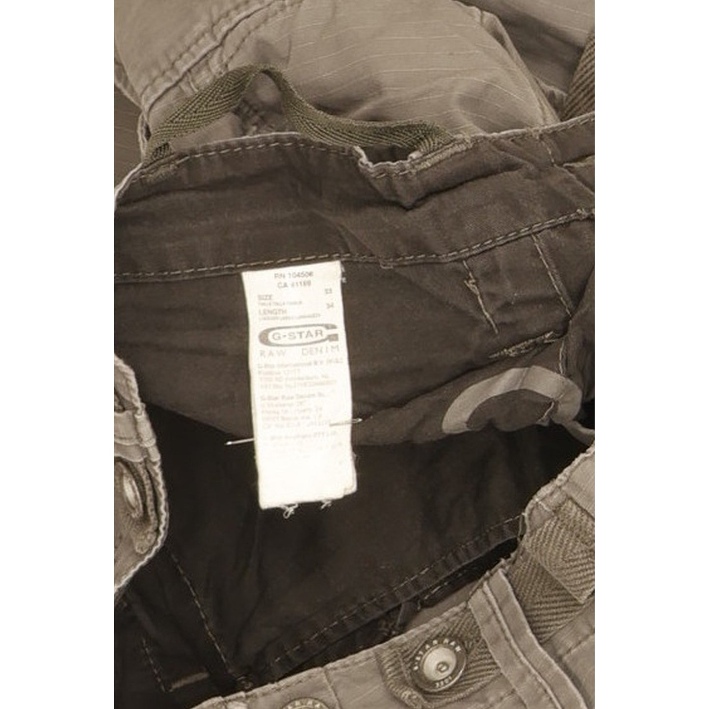 G-Star Men Grey Straight Regular Jeans W33 L34