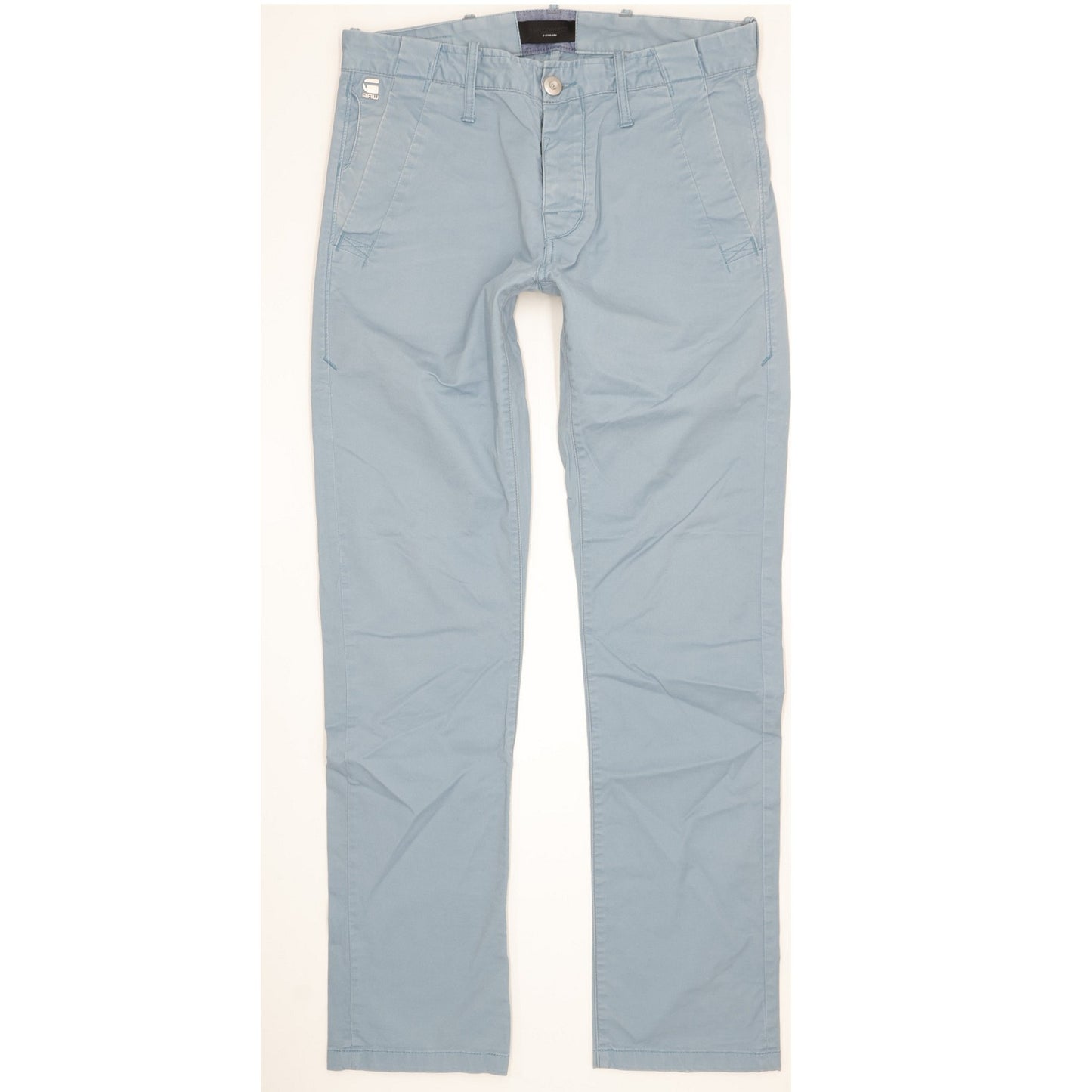 G-Star Bronson Men Blue Straight Slim Chino Stretch Jeans W31 L32