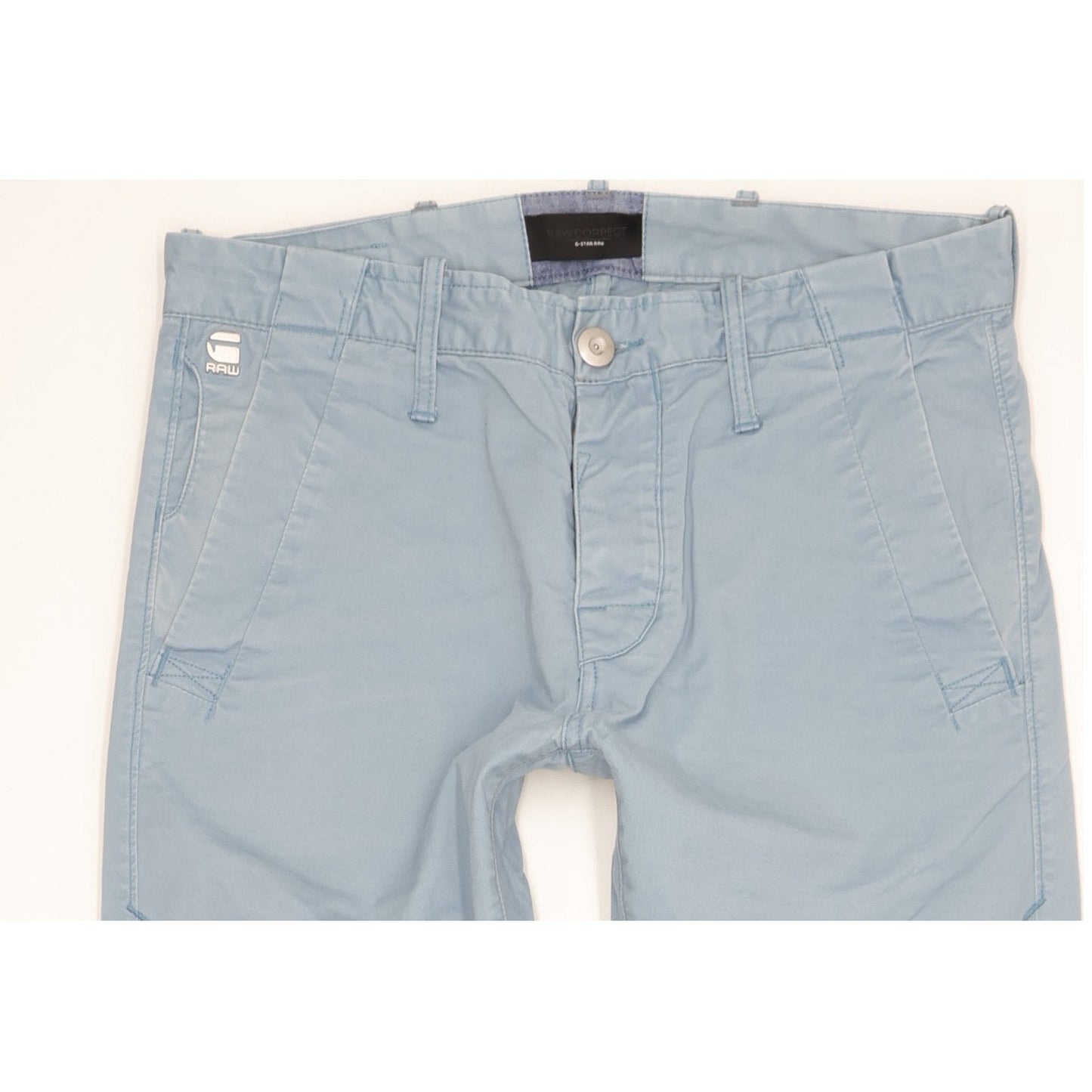 G-Star Bronson Men Blue Straight Slim Chino Stretch Jeans W31 L32