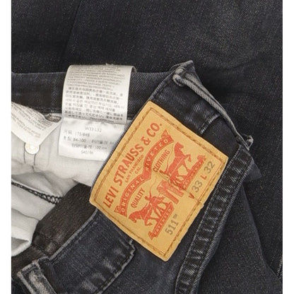 Levi's 511 Men Blue Straight Slim Stretch Jeans W33 L32