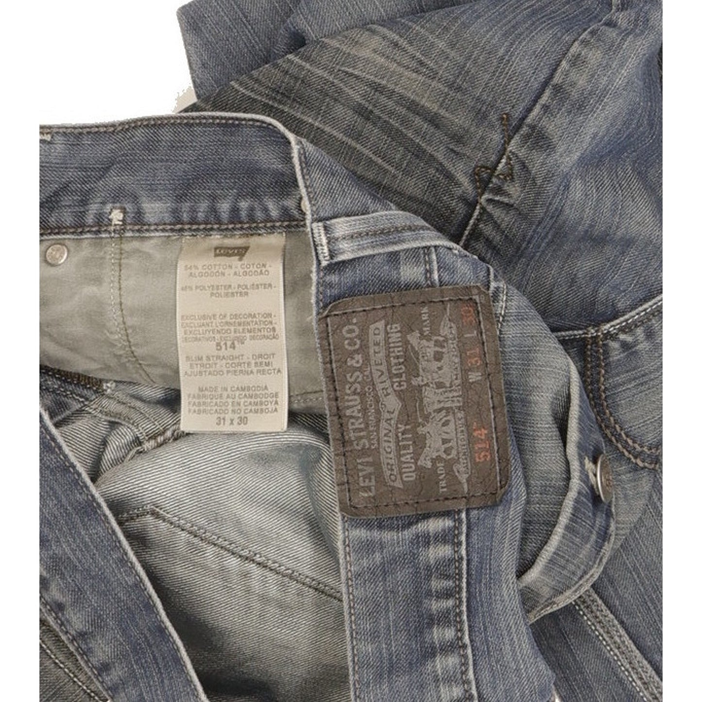 Levi's 514 Men Blue Straight Slim Jeans W31 L30