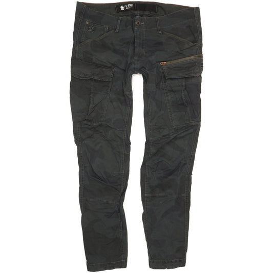 G-Star Men Black Tapered Regular Stretch Jeans W38 L34