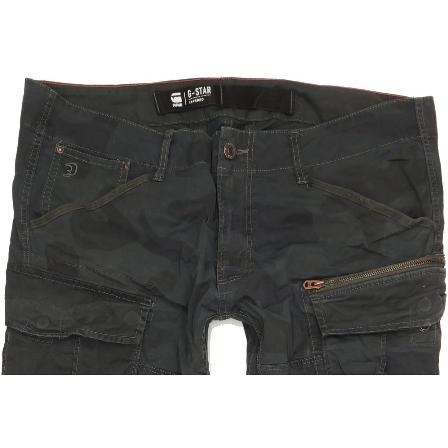 G-Star Men Black Tapered Regular Stretch Jeans W38 L34