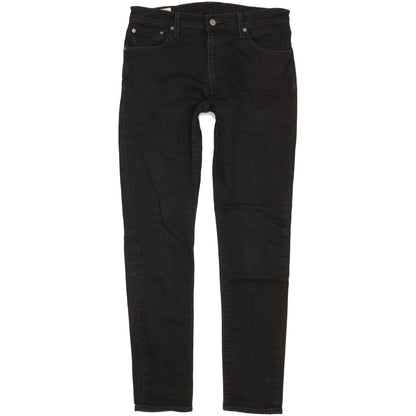 Levi's 512 Men Black Tapered Slim Stretch Jeans W33 L33