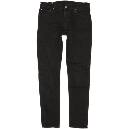 Levi's 512 Men Black Tapered Slim Stretch Jeans W33 L33