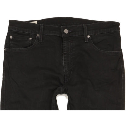 Levi's 512 Men Black Tapered Slim Stretch Jeans W33 L33