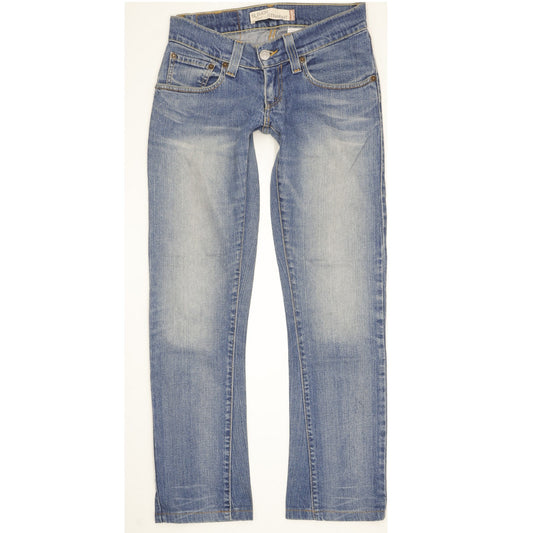 Levi's 504 Women Blue Straight Slim Stretch Jeans W28 L30