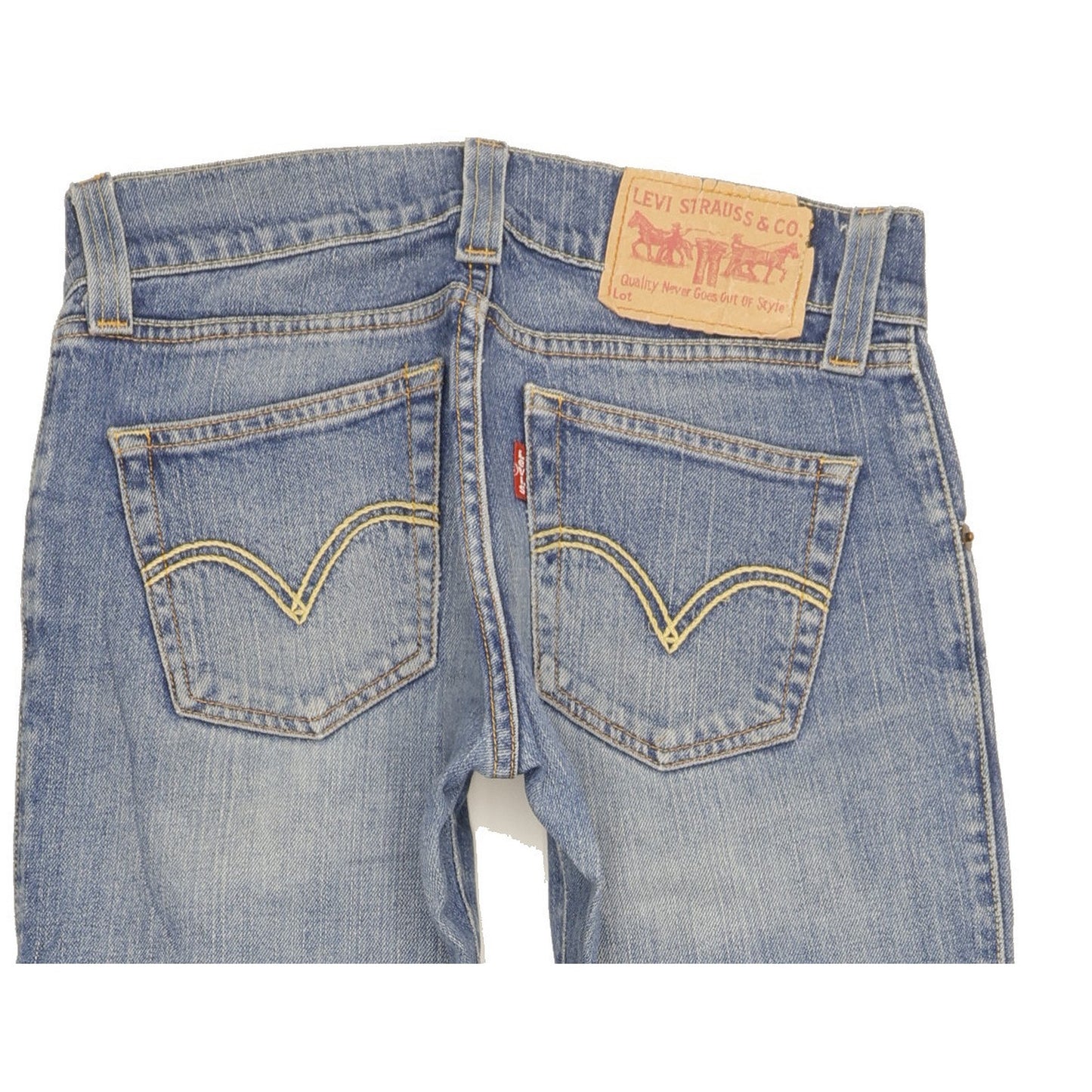 Levi's 504 Women Blue Straight Slim Stretch Jeans W28 L30