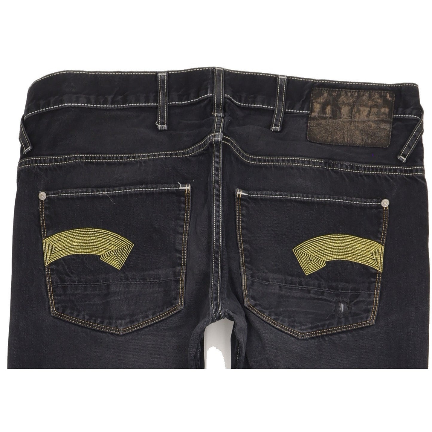 G-Star Heller Men Black Straight Regular Jeans W36 L33
