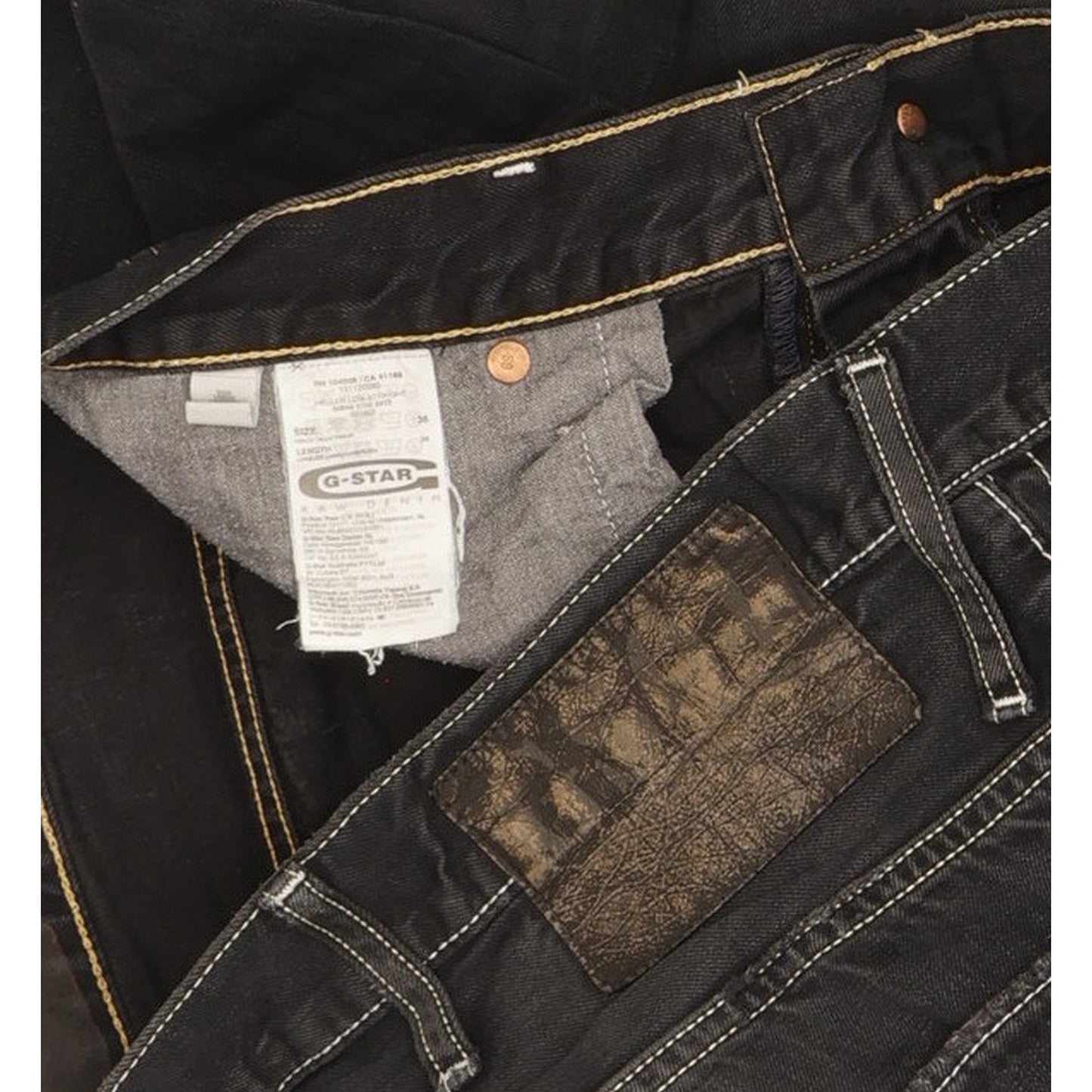 G-Star Heller Men Black Straight Regular Jeans W36 L33