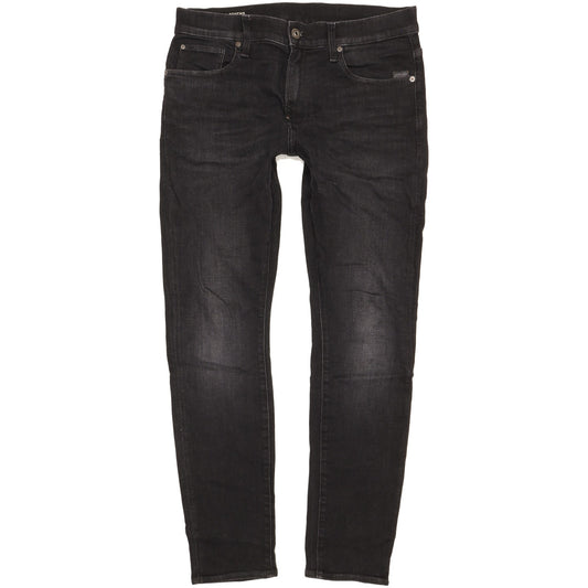G-Star Men Black Skinny Slim Stretch Jeans W32 L30