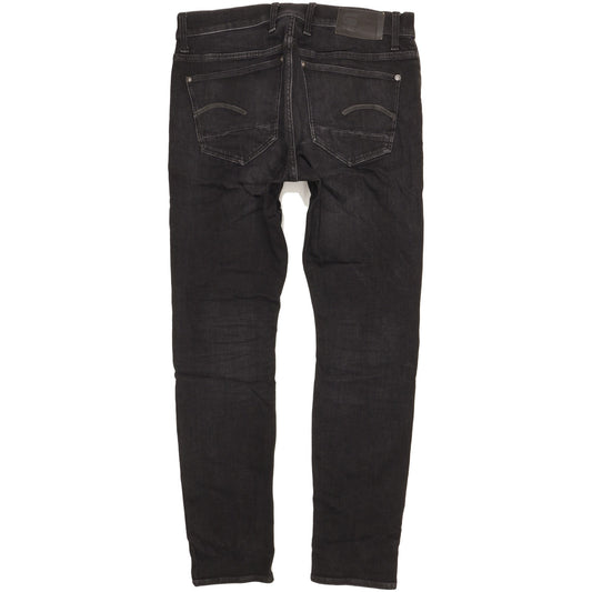 G-Star Men Black Skinny Slim Stretch Jeans W32 L30