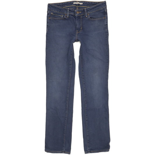 Levi's 714 Women Blue Straight Slim Stretch Jeans W30 L30