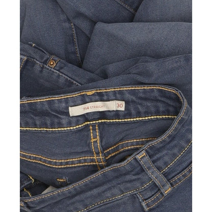 Levi's 714 Women Blue Straight Slim Stretch Jeans W30 L30