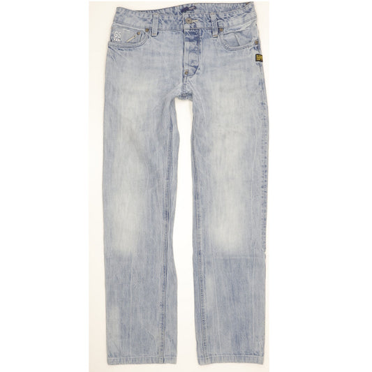 G-Star Men Blue Straight Regular Stretch Jeans W32 L32