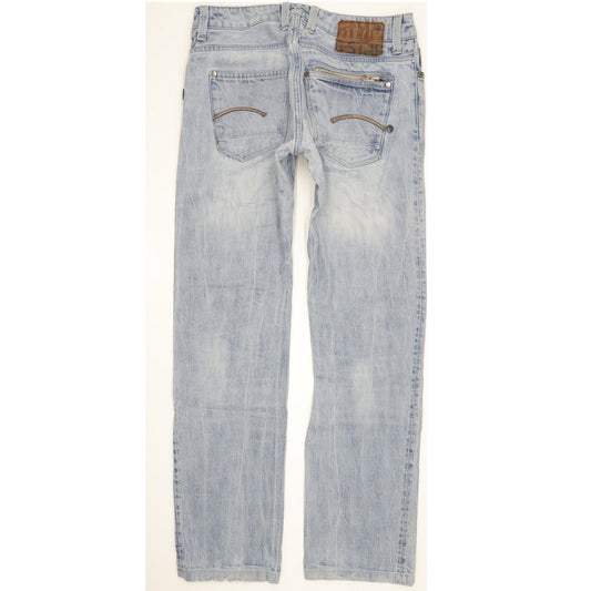G-Star Men Blue Straight Regular Stretch Jeans W32 L32