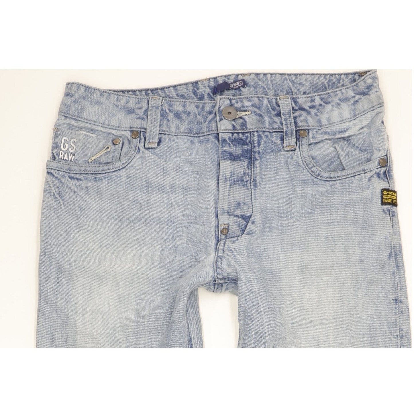 G-Star Men Blue Straight Regular Stretch Jeans W32 L32