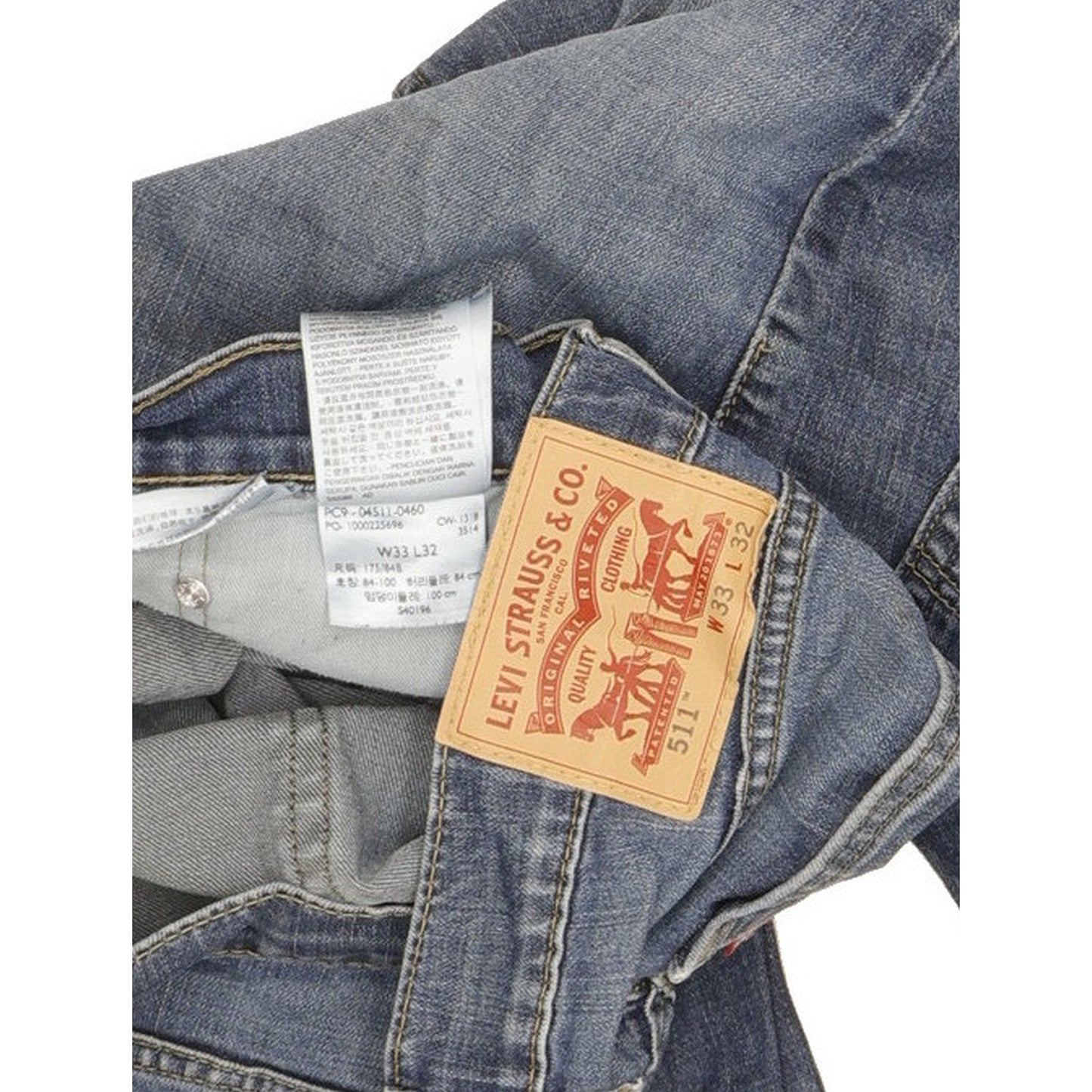 Levi's 511 Men Blue Straight Slim Stretch Jeans W33 L31