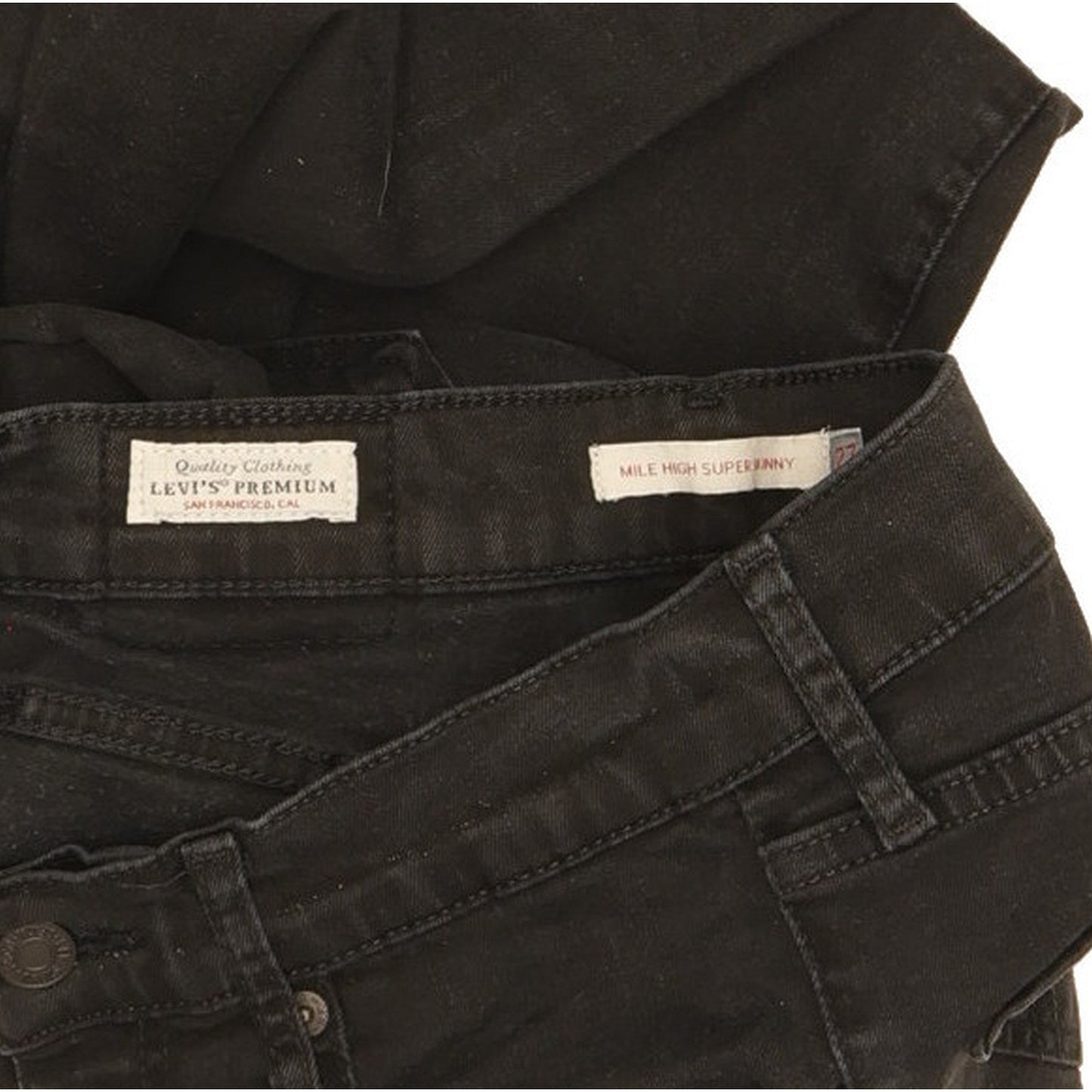 Levi's Mile Women Black Skinny Slim Stretch Jeans W27 L33