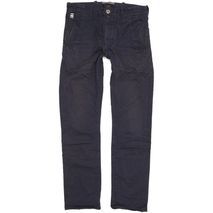G-Star Bronson Men Navy Straight Slim Chino Stretch Jeans W29 L29