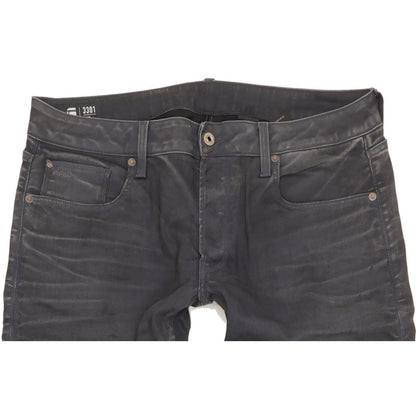 G-Star 3301 Men Grey Straight Slim Stretch Jeans W36 L34