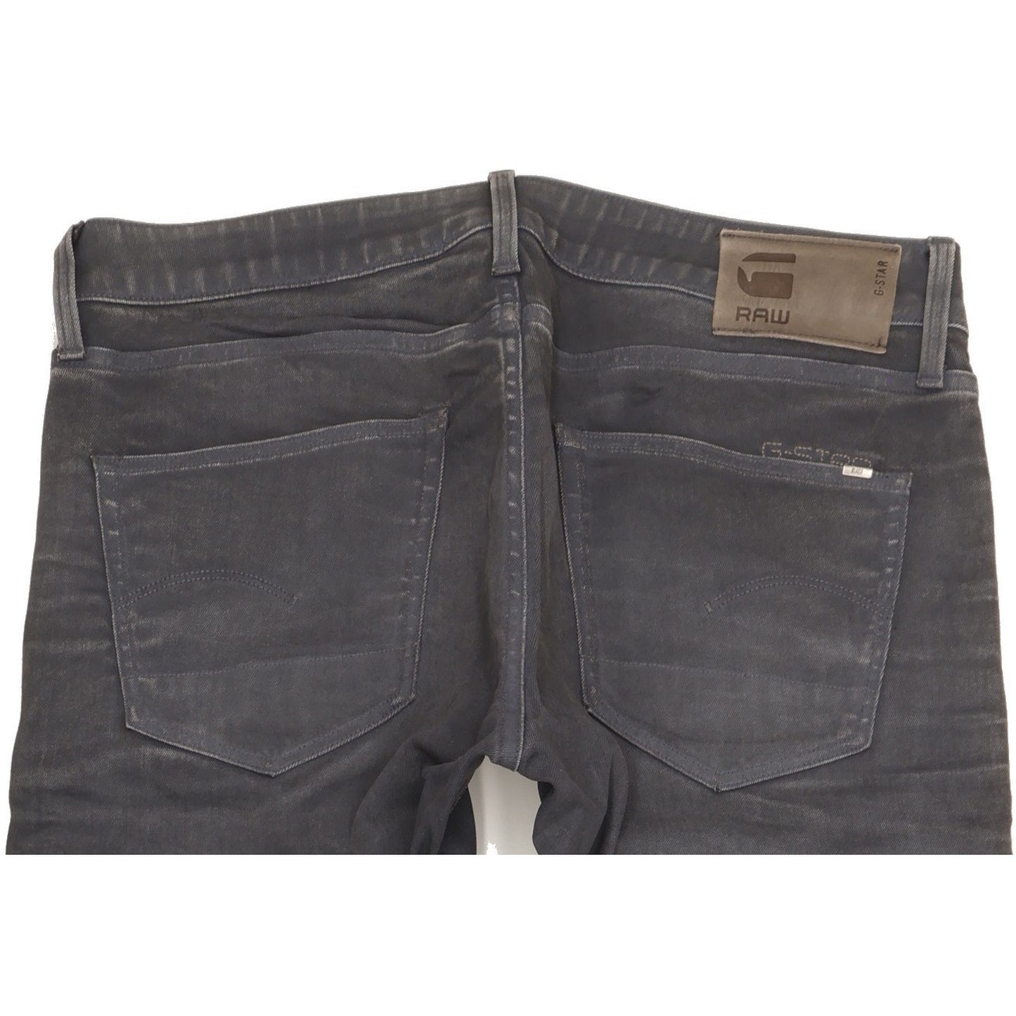 G-Star 3301 Men Grey Straight Slim Stretch Jeans W36 L34