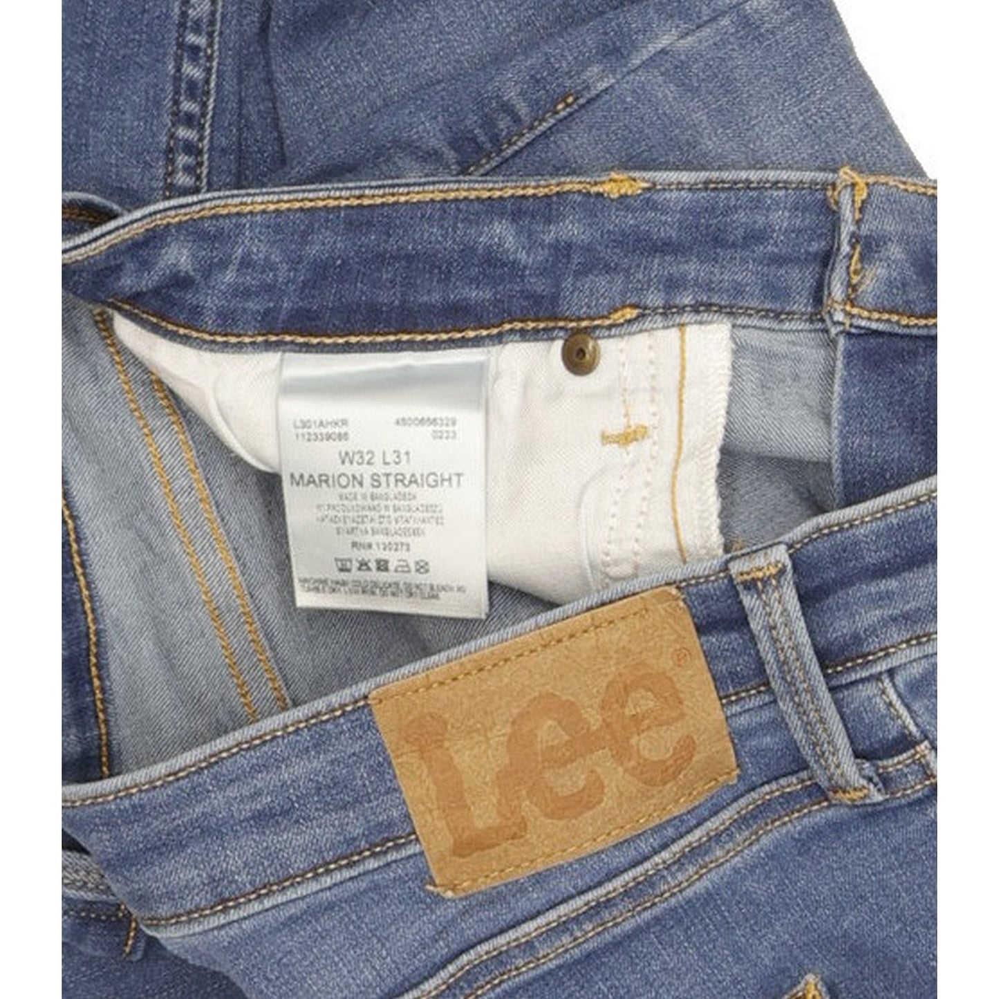 Lee Marion Women Blue Straight Regular Stretch Jeans W32 L30