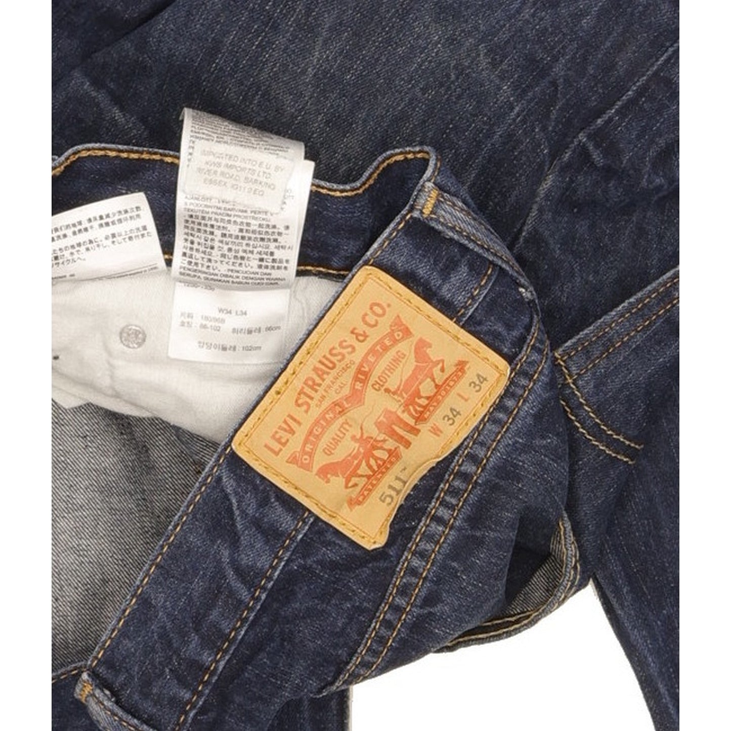 Levi's 511 Men Blue Straight Slim Jeans W34 L31