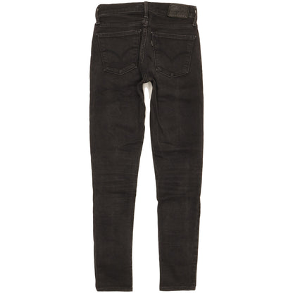Levi's 710 Super Women Black Skinny Slim Stretch Jeans W25 L27