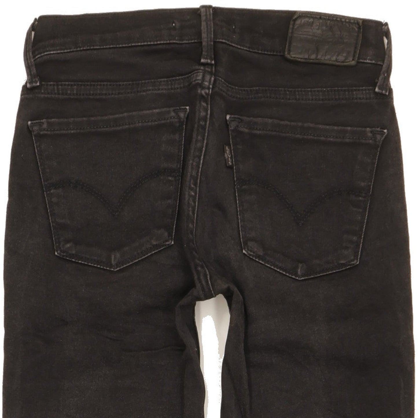Levi's 710 Super Women Black Skinny Slim Stretch Jeans W25 L27