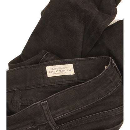 Levi's 710 Super Women Black Skinny Slim Stretch Jeans W25 L27