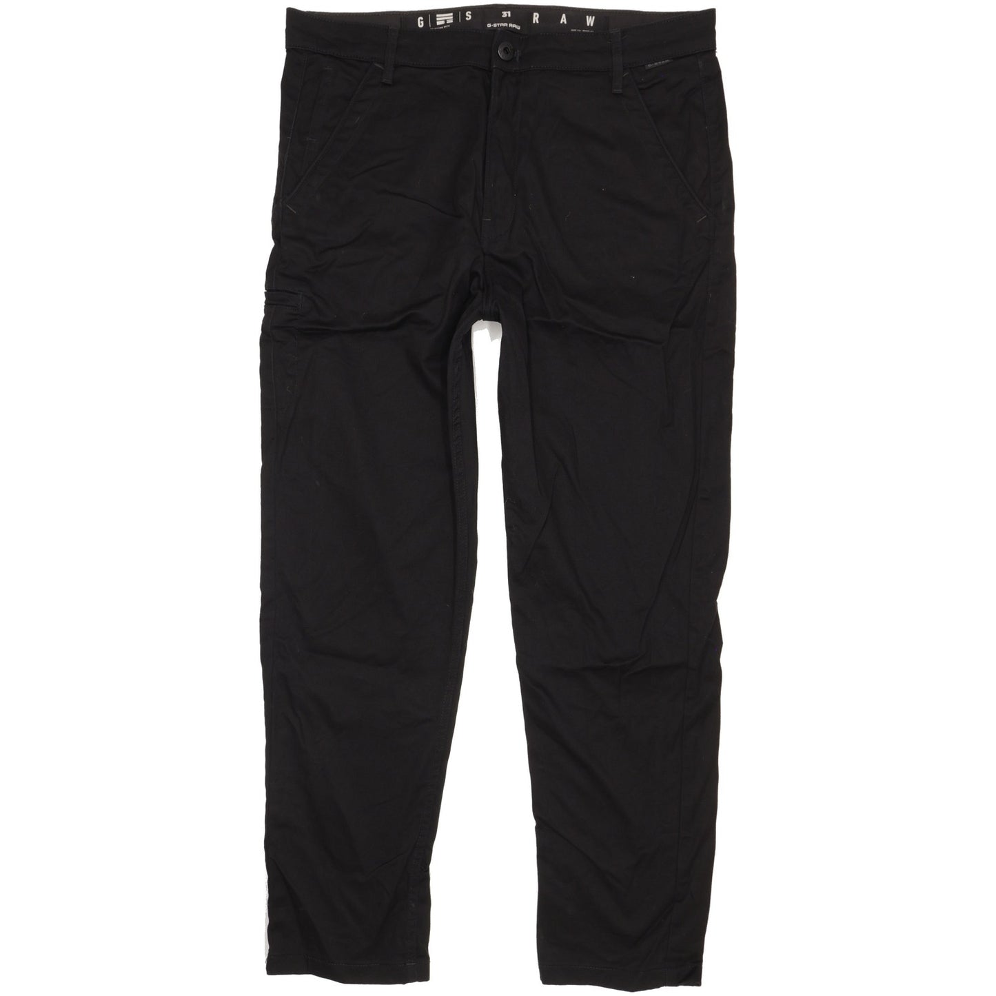 G-Star Boyfriend Black Tapered Loose Chino Stretch Jeans High Waisted W31 L32