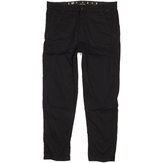 G-Star Boyfriend Black Tapered Loose Chino Stretch Jeans High Waisted W31 L32