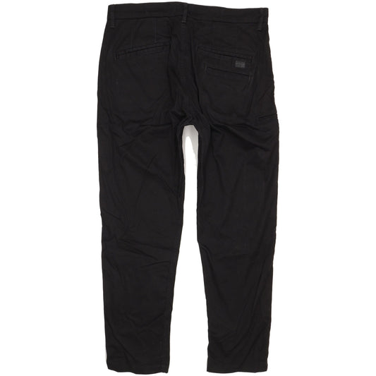 G-Star Boyfriend Black Tapered Loose Chino Stretch Jeans High Waisted W31 L32