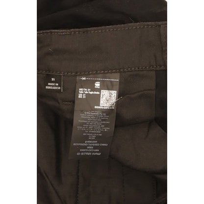 G-Star Boyfriend Black Tapered Loose Chino Stretch Jeans High Waisted W31 L32