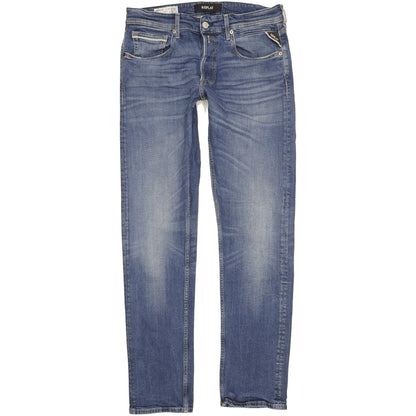 Replay Grover Men Blue Straight Regular Stretch Jeans W33 L33