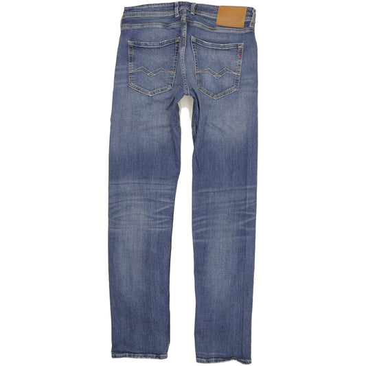 Replay Grover Men Blue Straight Regular Stretch Jeans W33 L33