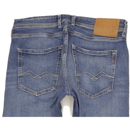 Replay Grover Men Blue Straight Regular Stretch Jeans W33 L33