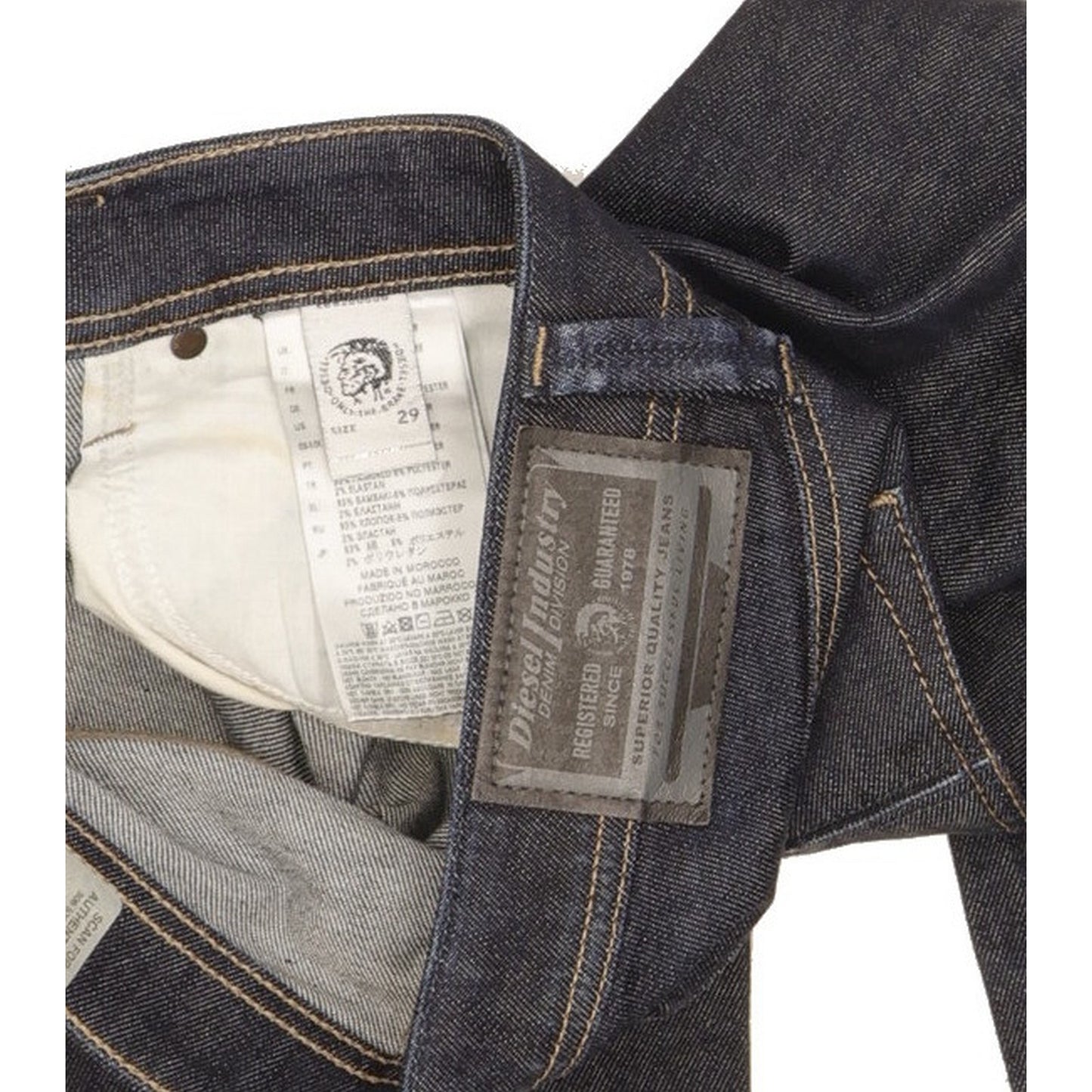Diesel Larkee-Beex Men Blue Tapered Regular Stretch Jeans W29 L32