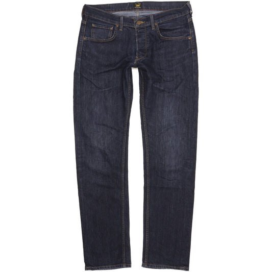 Lee Men Blue Straight Slim Jeans W32 L33