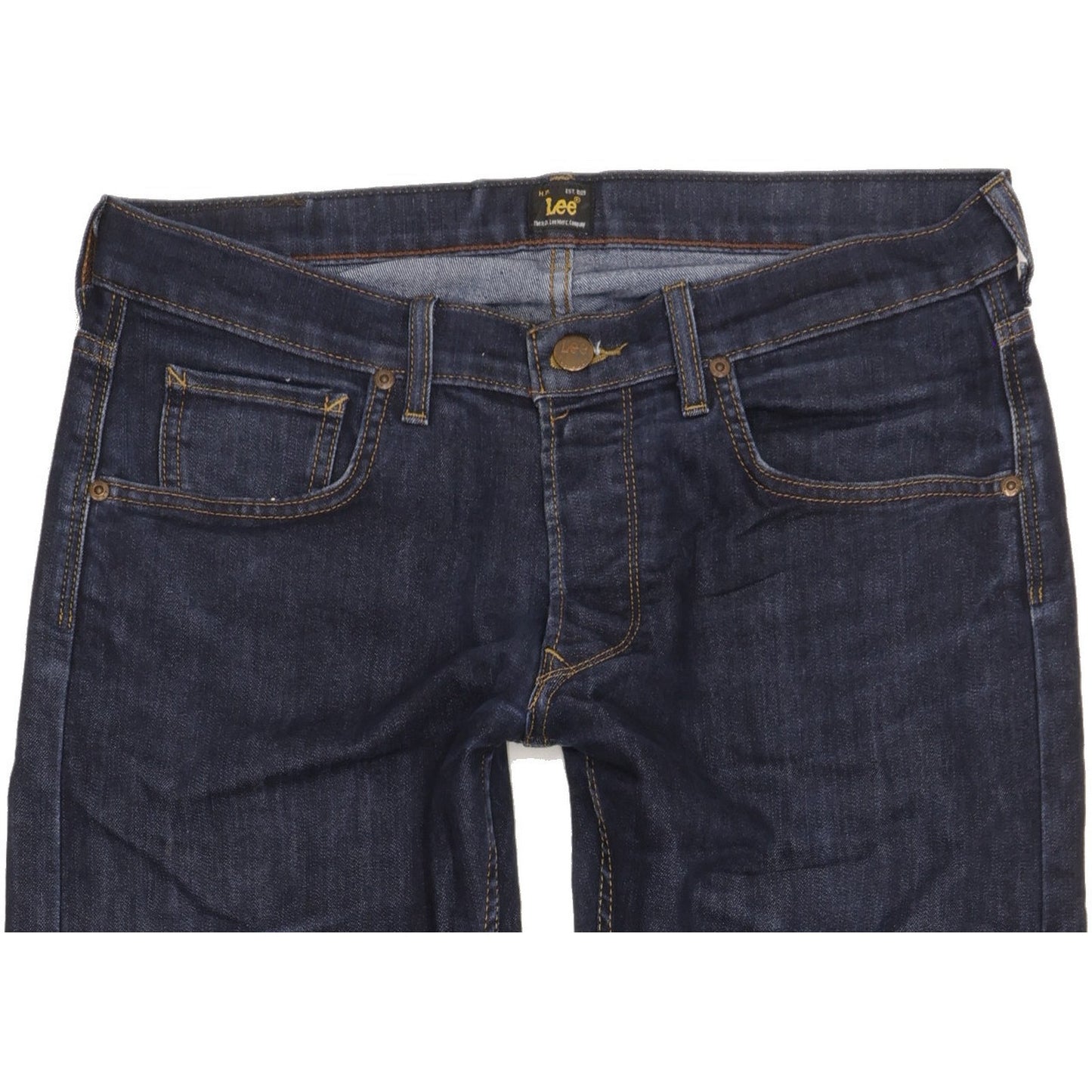 Lee Men Blue Straight Slim Jeans W32 L33
