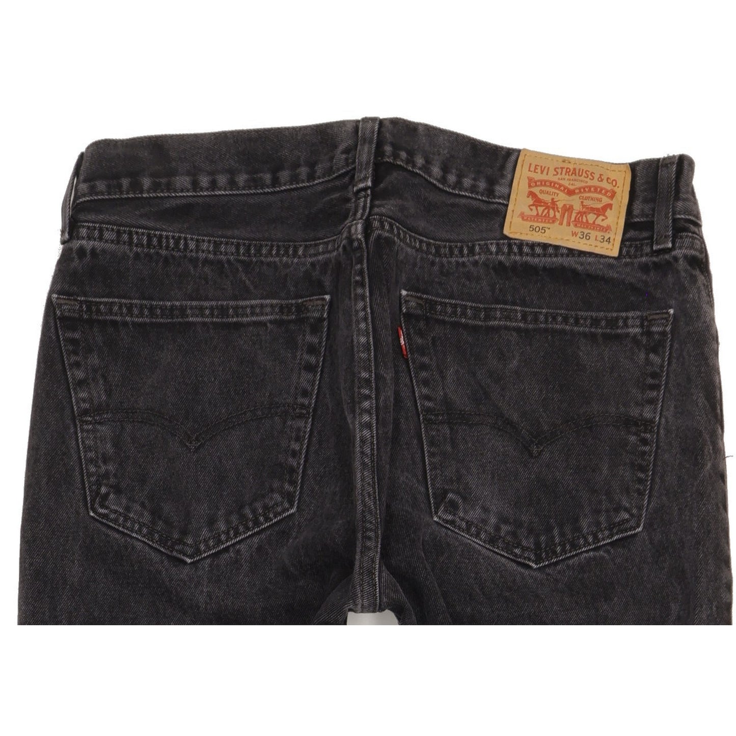 Levi's 505 Men Black Straight Regular Jeans W36 L33