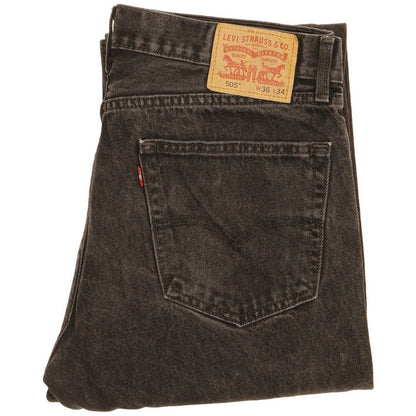 Levi's 505 Men Black Straight Regular Jeans W36 L33